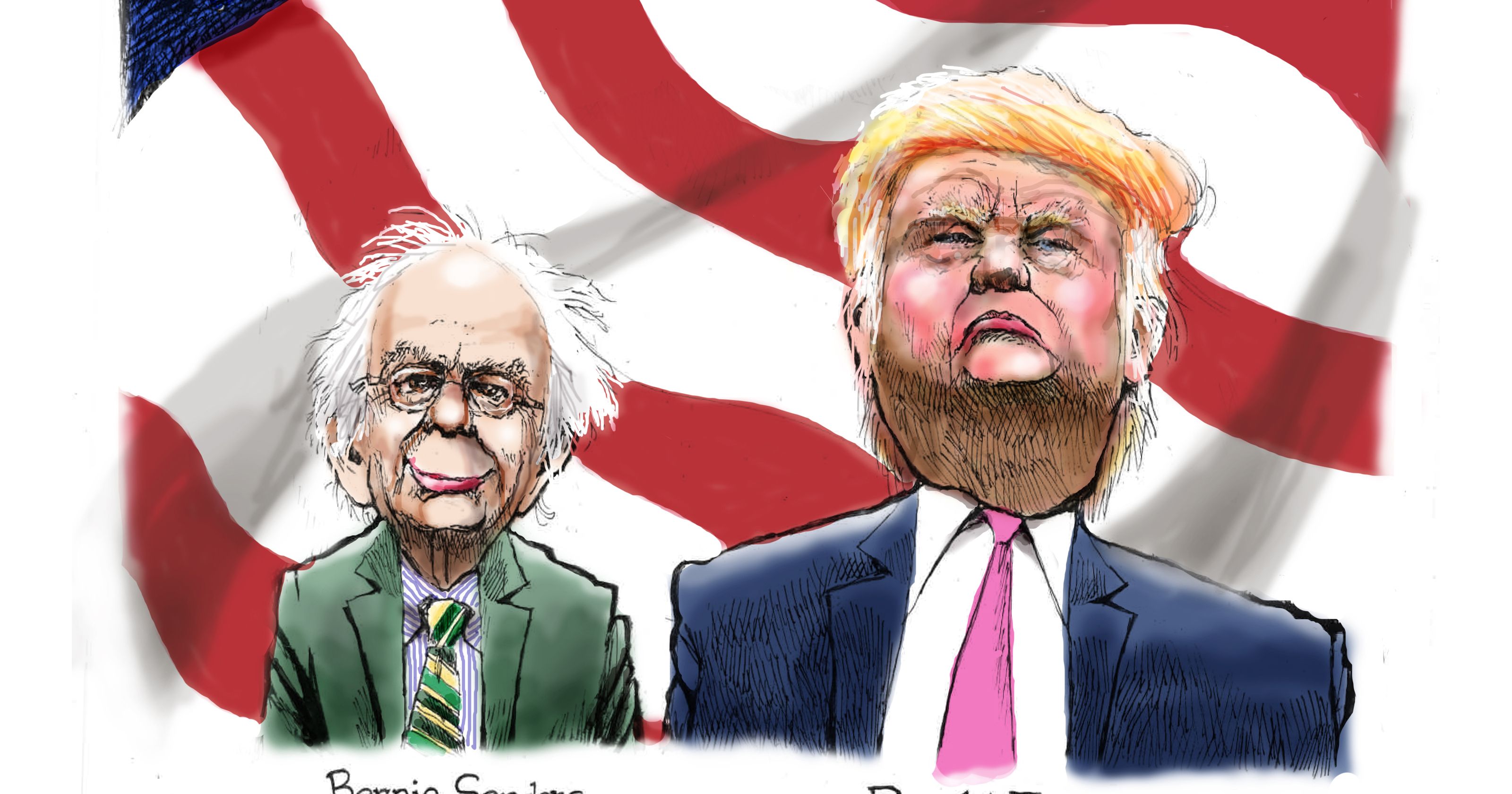 Sanders 45%, Trump 41